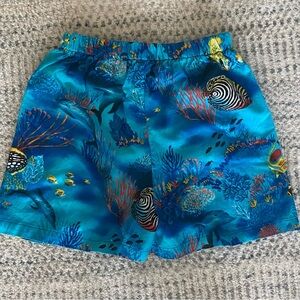 Vibrant Ocean Print Boys Shorts